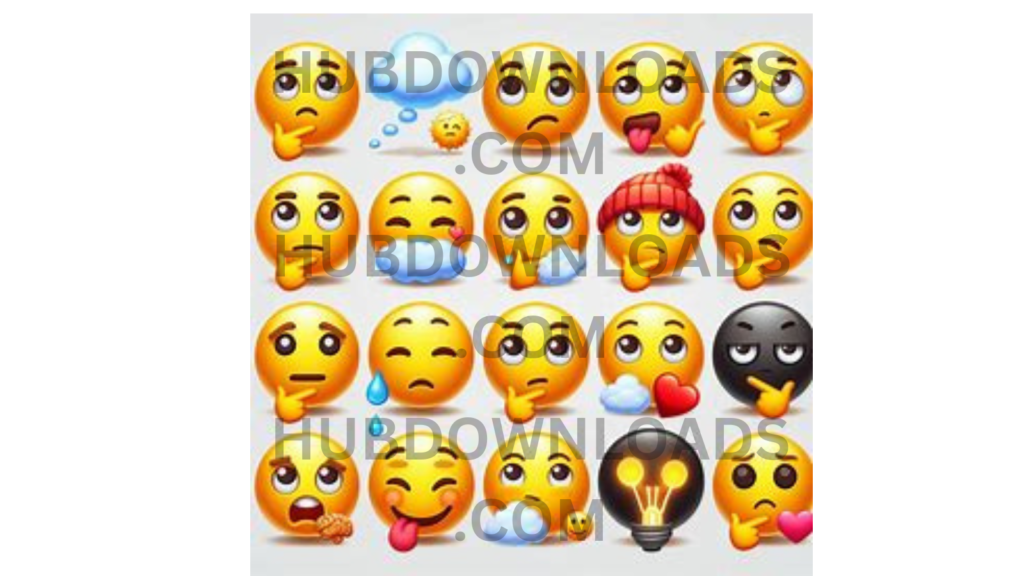 Thinking emoji PNG for blog posts"